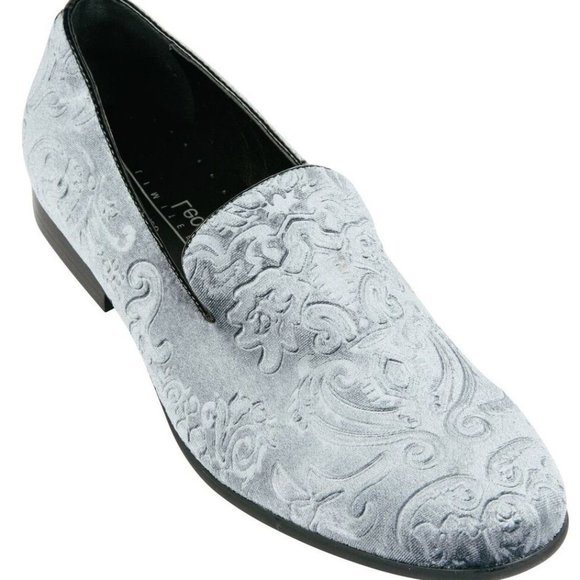 FREDERICO LEONE Other - FREDERICO LEONE SILVER VELVET JACQUARD PRINT  SLIP ON